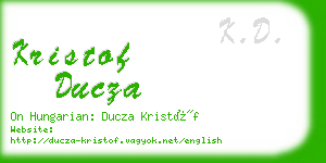 kristof ducza business card